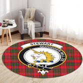 Stewart of Appin Modern Tartan Crest Round Rug